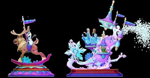 The children saw disney floats