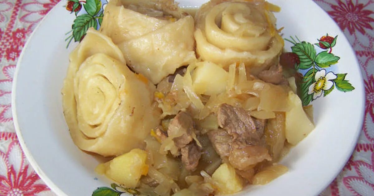 Мясо по немецки с картошкой