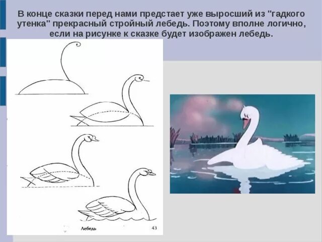 Гадкий утенок поэтапно. Иллюстрация к сказке гадкий утенок.