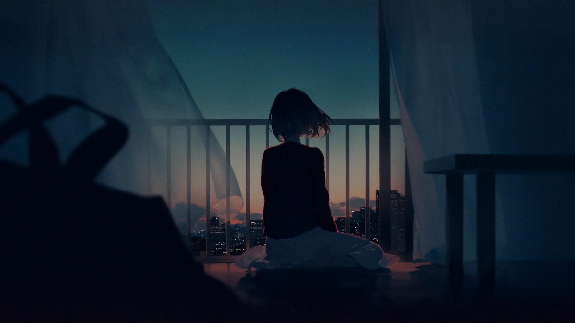 Waiting for the night. Аниме сад aesthetic. аниме одиночество. аниме ночь. это одиночество.
