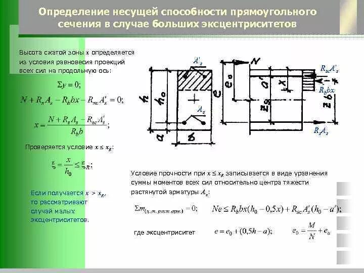 Расчет прямоугольного сечения