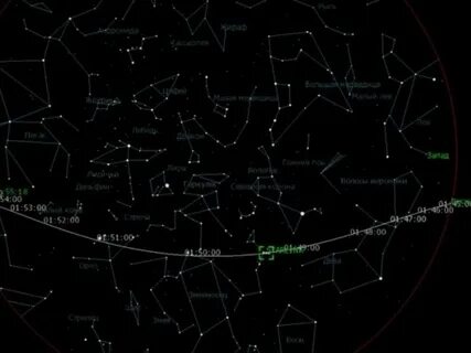 Пролет спутников starlink