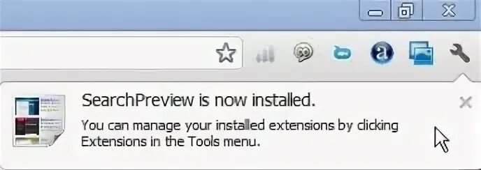 Search preview
