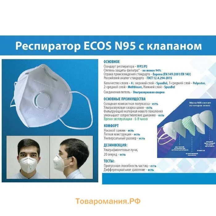 Эксплуатация респиратора. Маска-респиратор защитная Ecos n 95 ffp2/p2 (с клапаном). Маска респиратор 95 ffp2 с клапаном. Респиратор защитный с клапаном ffp2 Сатурн. Респиратор ffp2 характеристики.