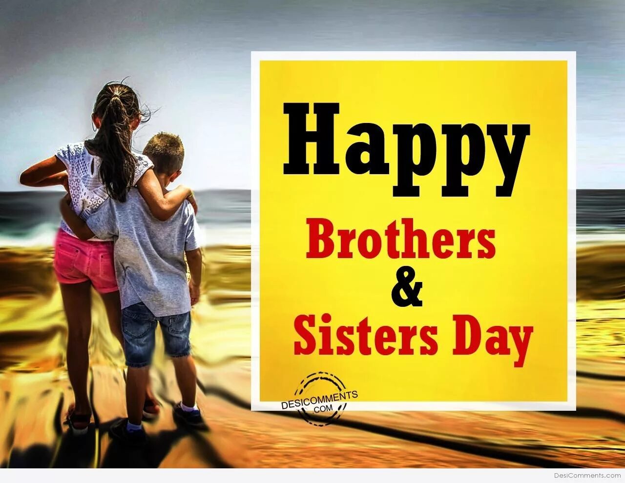 Siblings Day. Sister Day. Brothers and sisters Day. Happy National siblings Day.