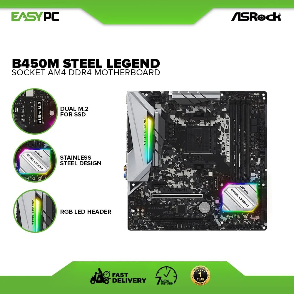 Asrock b450m steel legend