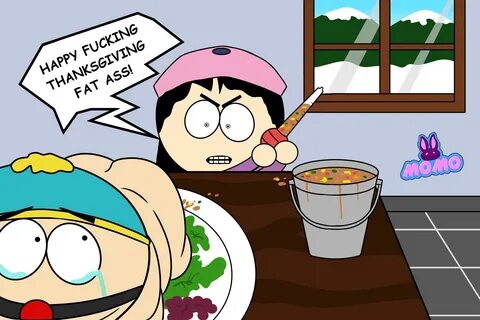 momokarin01, eric cartman, wendy testaburger, south park, thanksgiving, ass...