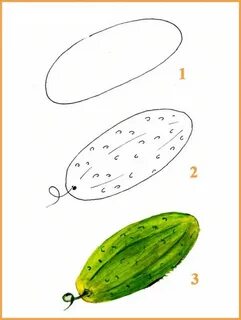 Как рисовать овощи поэтапно