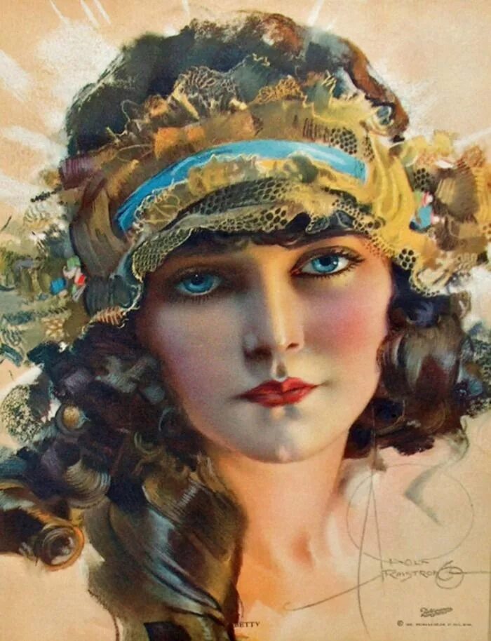 Женщина модерн. Rolf Armstrong (1889—1960). РОЛЬФ Армстронг (1889 - 1960). Художник Ральф Армстронг. Rolf Armstrong (РОЛЬФ Армстронг).