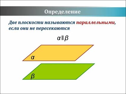 Две плоскости будут параллельными если