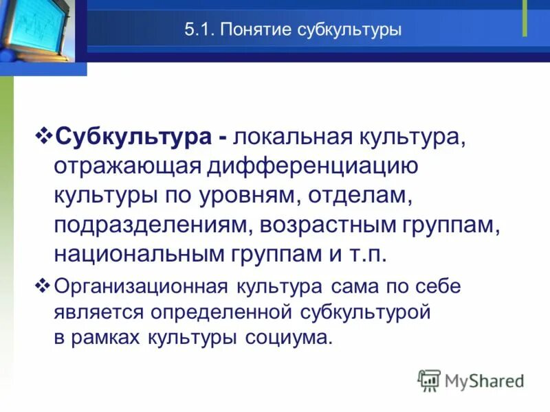 субкультуры организационной культуры
