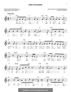 More than words аккорды