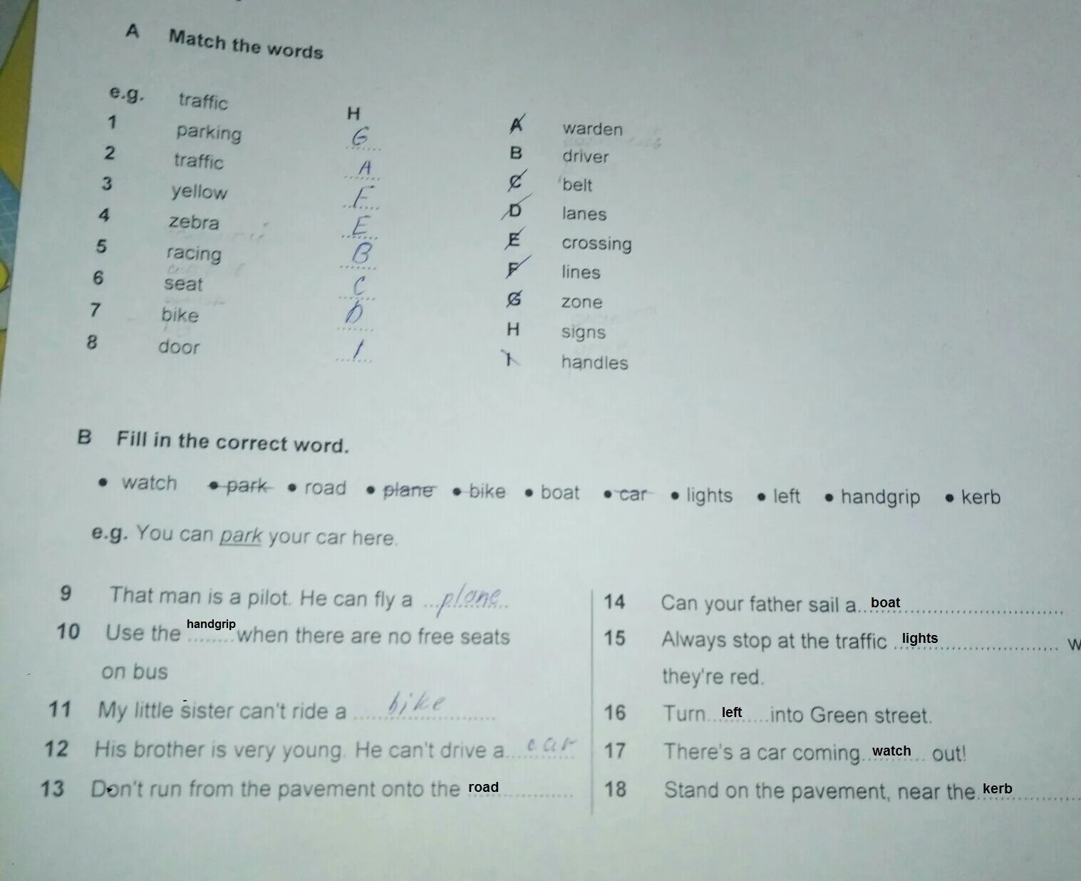 Match the words 1 traffic. Match the Words Seat Bike Racing Zebra Yellow parking Traffic Door. Match the Words. Fill in the correct Word 6 класс ответы. Match the Words Traffic 6 класс.