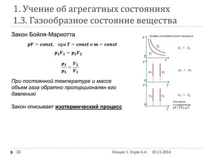 Изотермический процесс процесс газа массы при