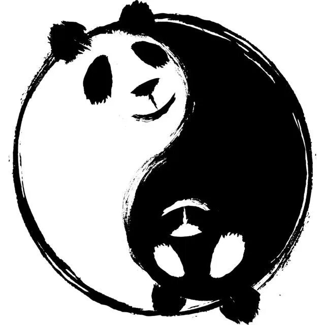 Панда собирает в круг. Панда в круге. Пандочка в кругу. Большая Панда Графика. Инь Янь Панда.