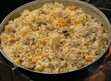 Вкусный плов на плите с курицей