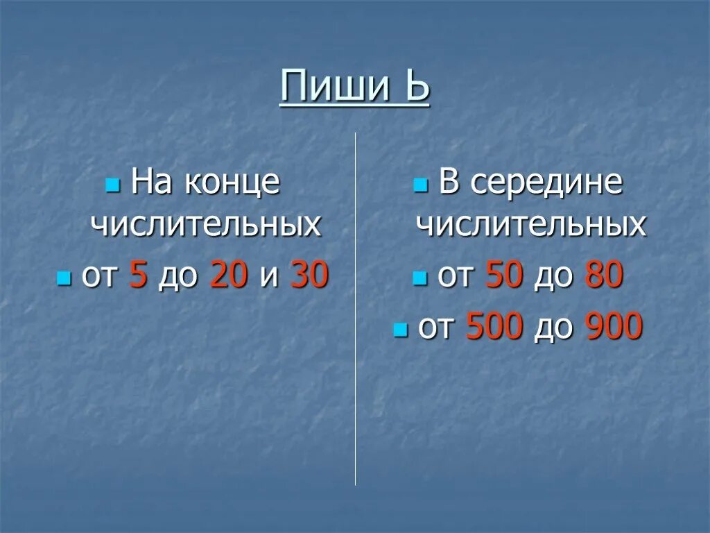 В числительных 15 16. Ь В числительных. Мягкий знак в числительных. Правописание мягкого знака в конце и середине числительных. Знак на конце и в середине числительных.