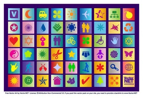 Colorful icons