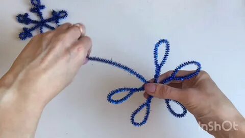 Снежинки из синельной проволоки своими руками
