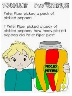 Скороговорка pickled pepper