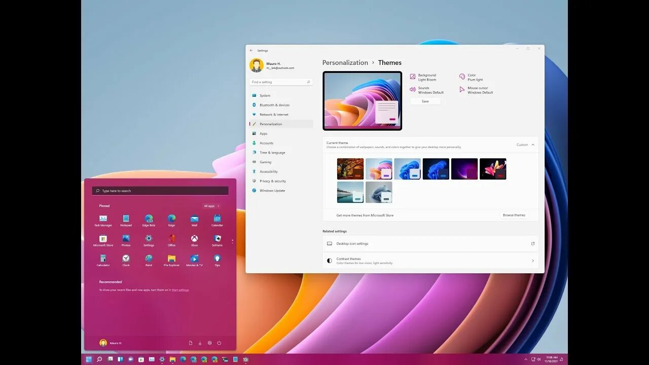 how to change theme in windows 11 Window 11 में थीम को कैसे बदलते है - YouTube