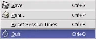 Reset session. Reset session
