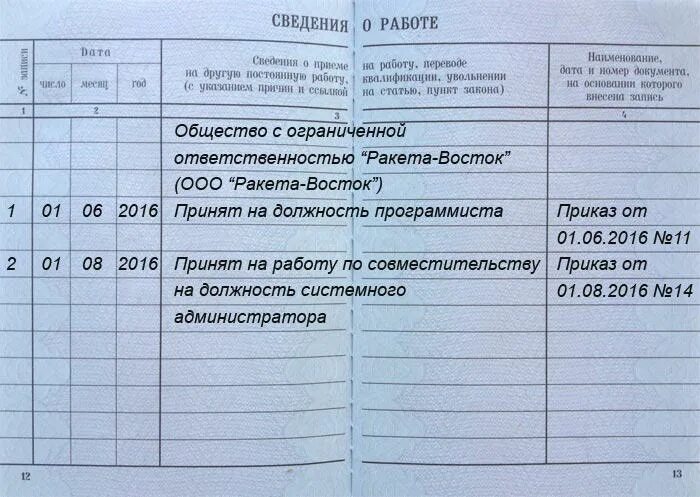 Что значит оформление по тк