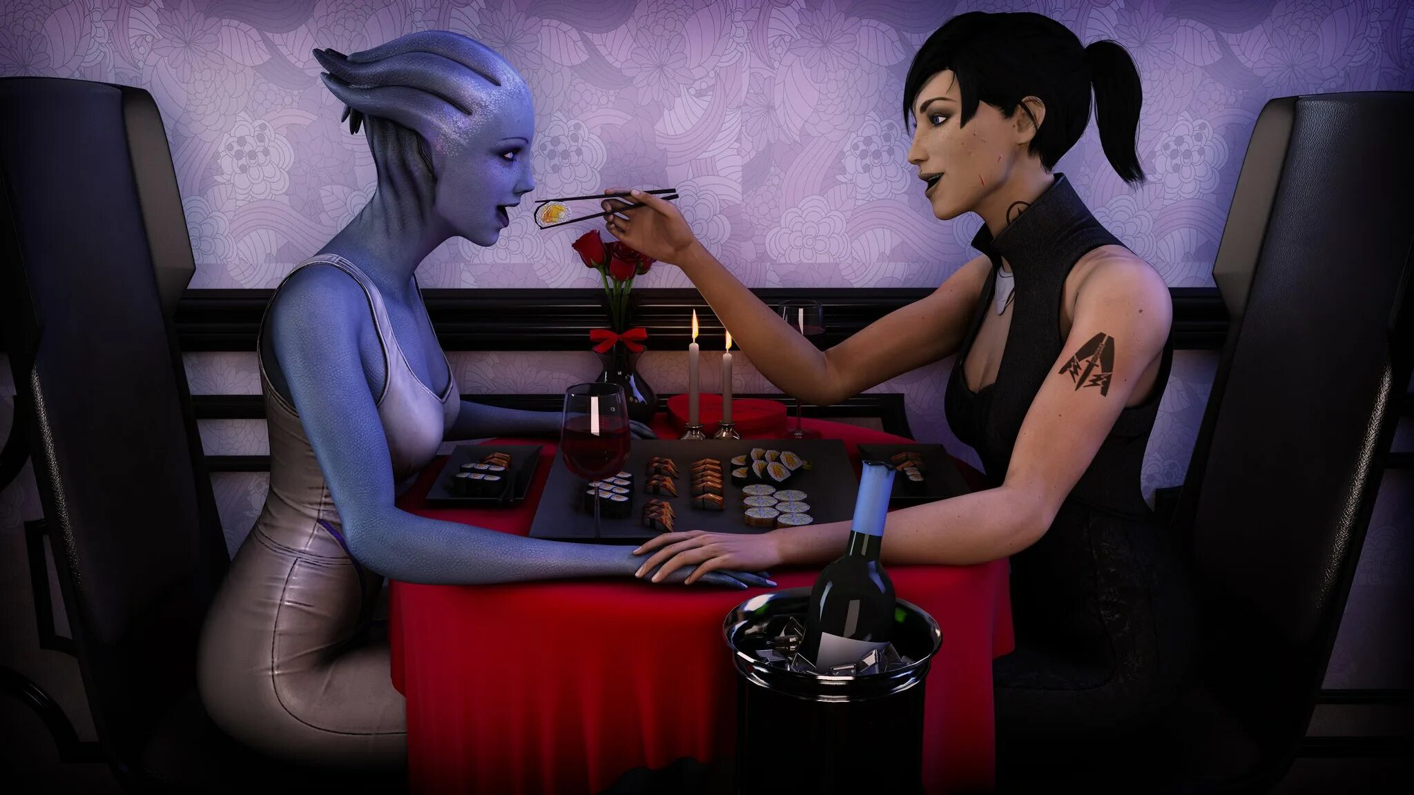 Rule 34 chaquetrix. Шепард Азари. Mass Effect Femshep and Liara. Шепард и Лиара. Mass Effect Азари.