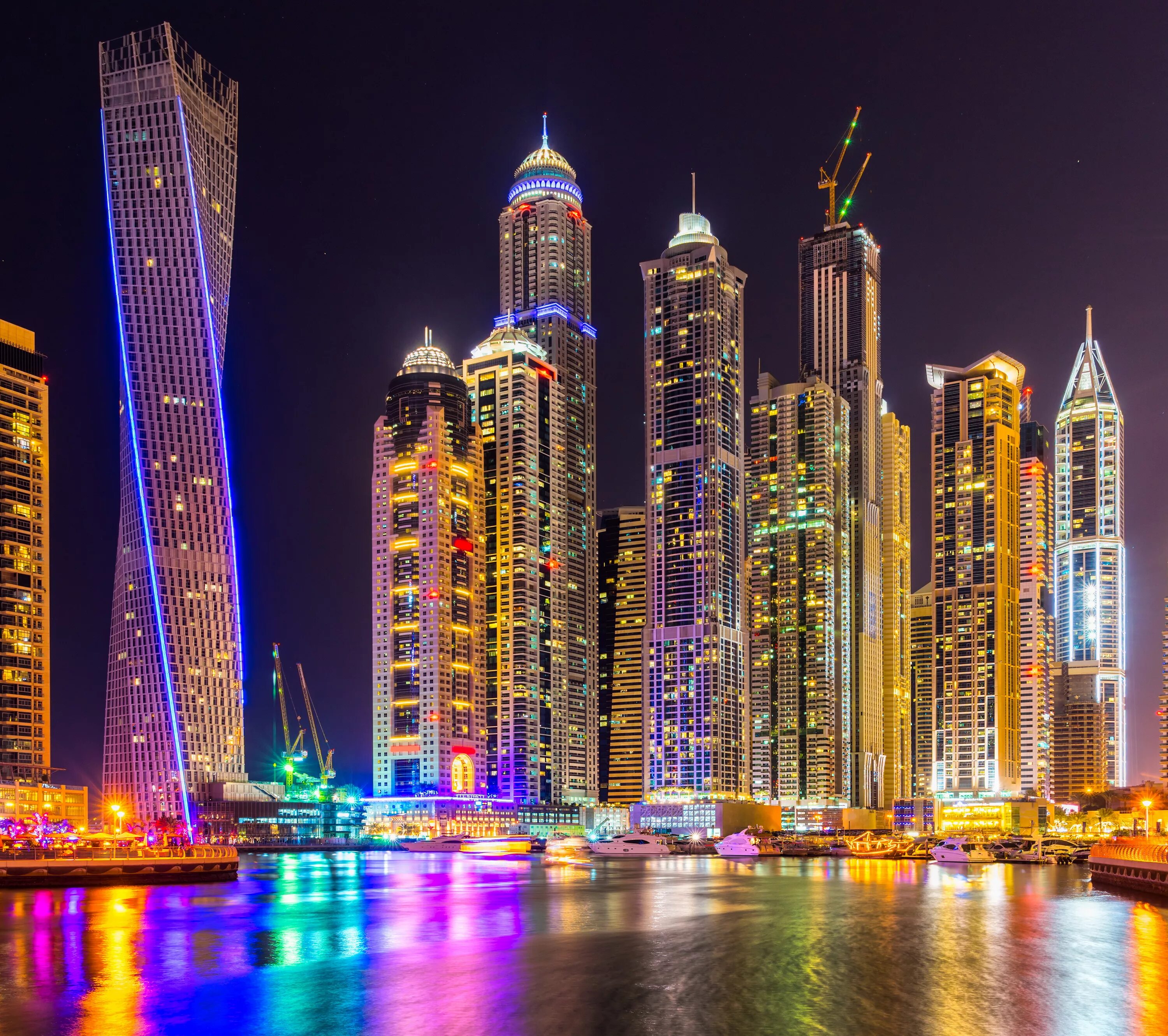 Открой все страны города. ОАЭ, Дубай ночной. Дубай Сити. Мегаполис Дубай.