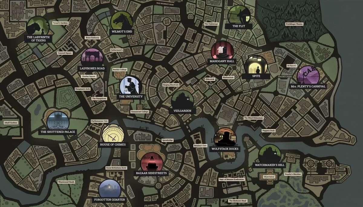 Город игра на карте. Fallen London карта. Fallen London игра. Карта города из игры. Fallen London русская версия.