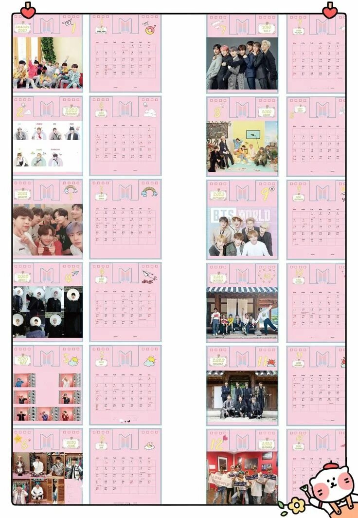 Кпоп календарь 2025 распечатать Aesthetic 2023 Calendar Designs to Add Style to Your Year