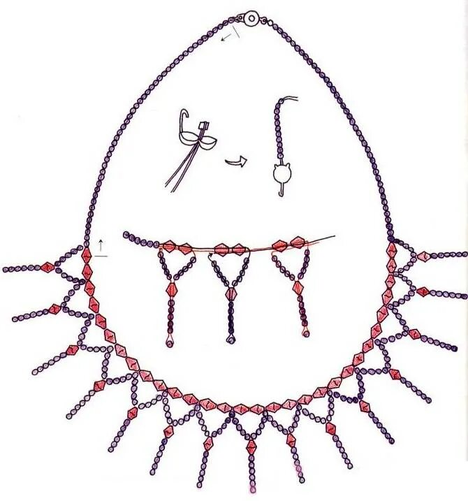 Бисероплетение схемы колье. Бисероплетение ожерелье схемы. Украшения из бисера для новичков. Колье из стекляруса схемы.