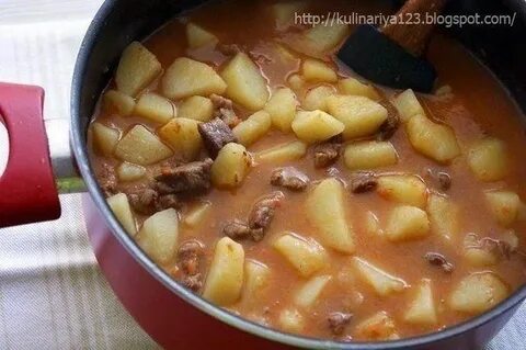 Рецепт тушенной картошки с мясом
