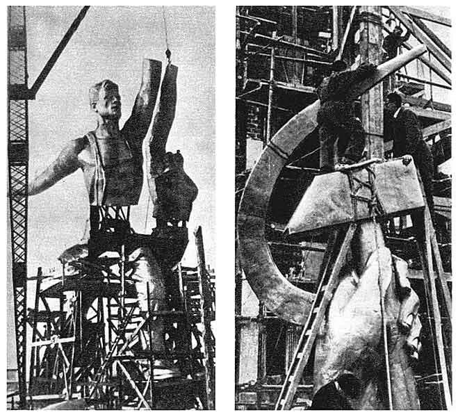 Памятник рабочий и колхозница в москве. Создание памятника рабочий и колхозница. Монумент «рабочий и колхозница» веры мухиной (1937). Скульптура веры мухиной рабочий и колхозница. Скульптура мухиной рабочий и колхозница.