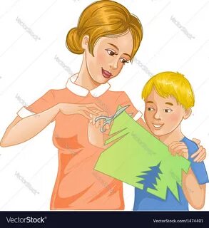 Сын учит мамочку