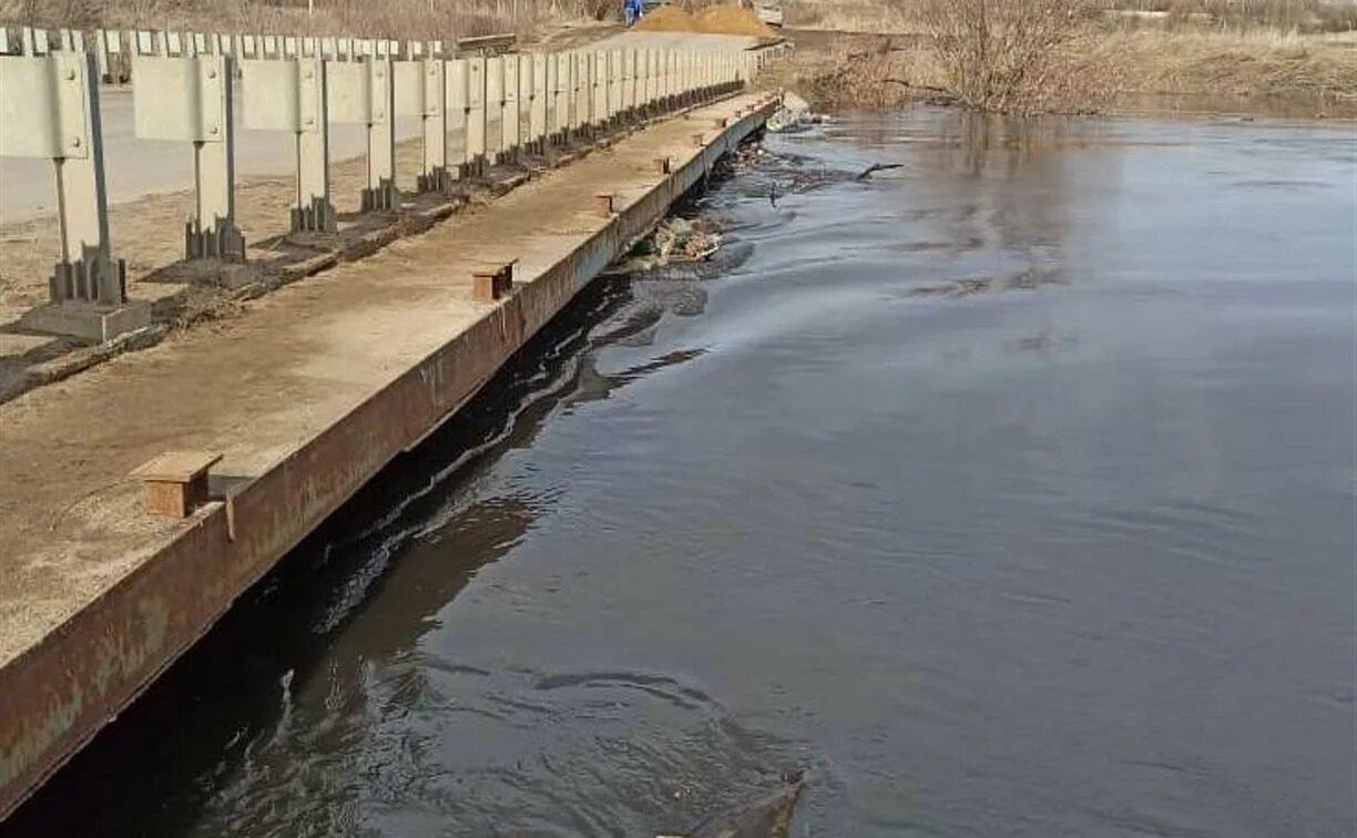 Уровень воды в реке упа