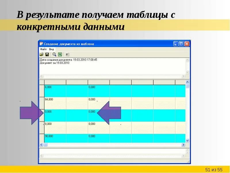 Дата данными. Таблица результатов оформленная. Таблица получения данных. Получить таблицу.