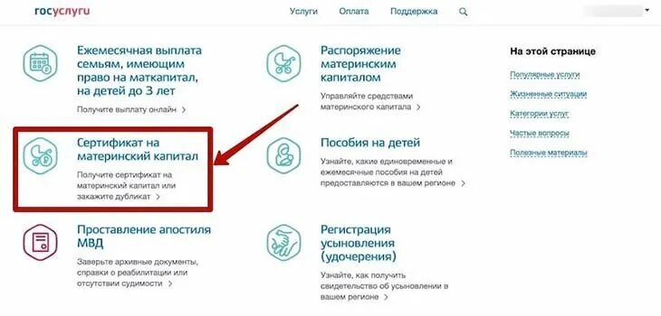 Госуслуги выплаты из материнского капитала. Материнский капитал через госуслуги. Мат капитал на госуслугах. Как оформить материнский капитал через госуслуги. Сертификат на мат капитал в госуслугах.