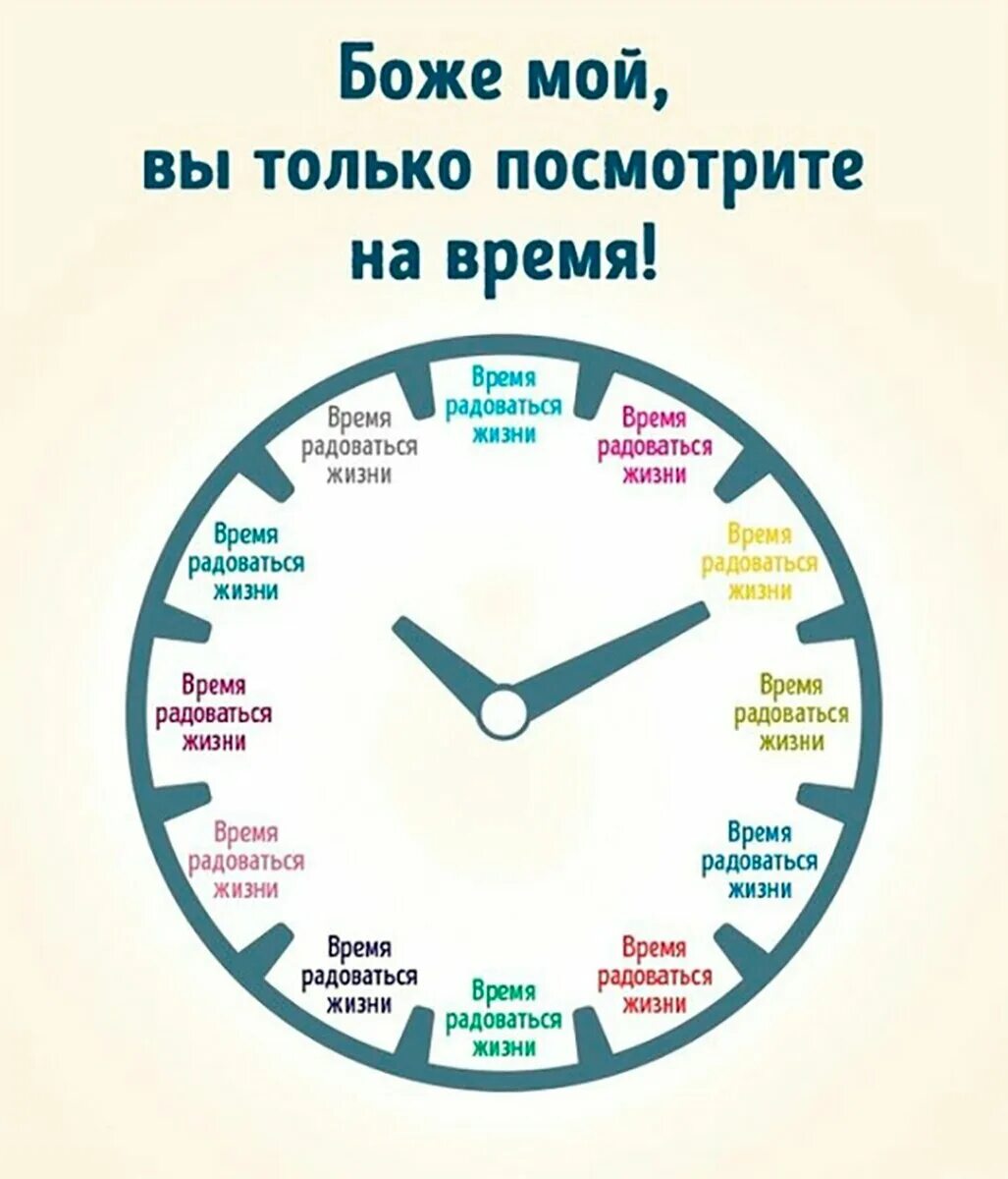 Хорошо через час буду. Время радоваться жизни. Боже мой вы только посмотрите на время. Время. Часы время радоваться жизни.