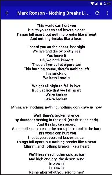 Nothing like a heart. Nothing Breaks like a Heart текст. Nothing Breaks like a Heart Miley Cyrus текст. Майли Сайрус nothing Breaks текст. Текст песни nothing.