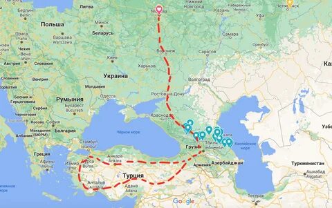 С уфы до турции сколько