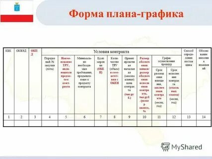 Кто устанавливает форму плана графика