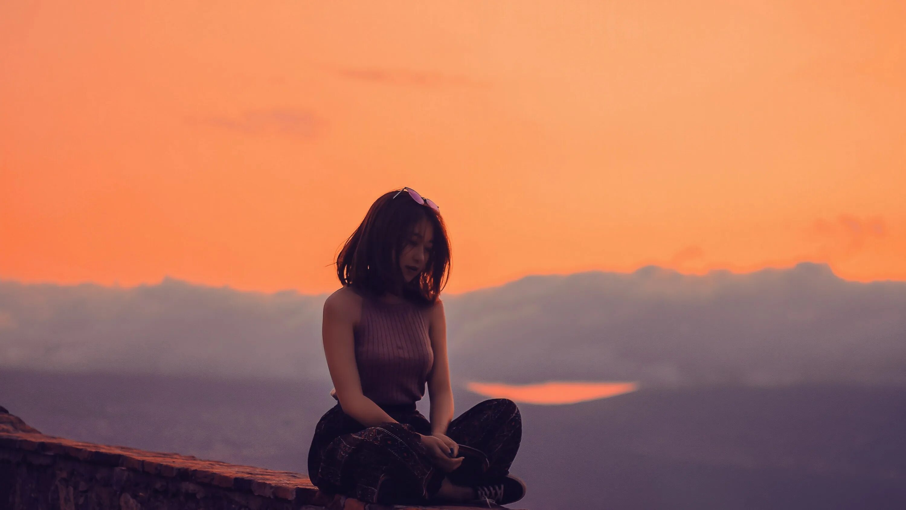 While alone