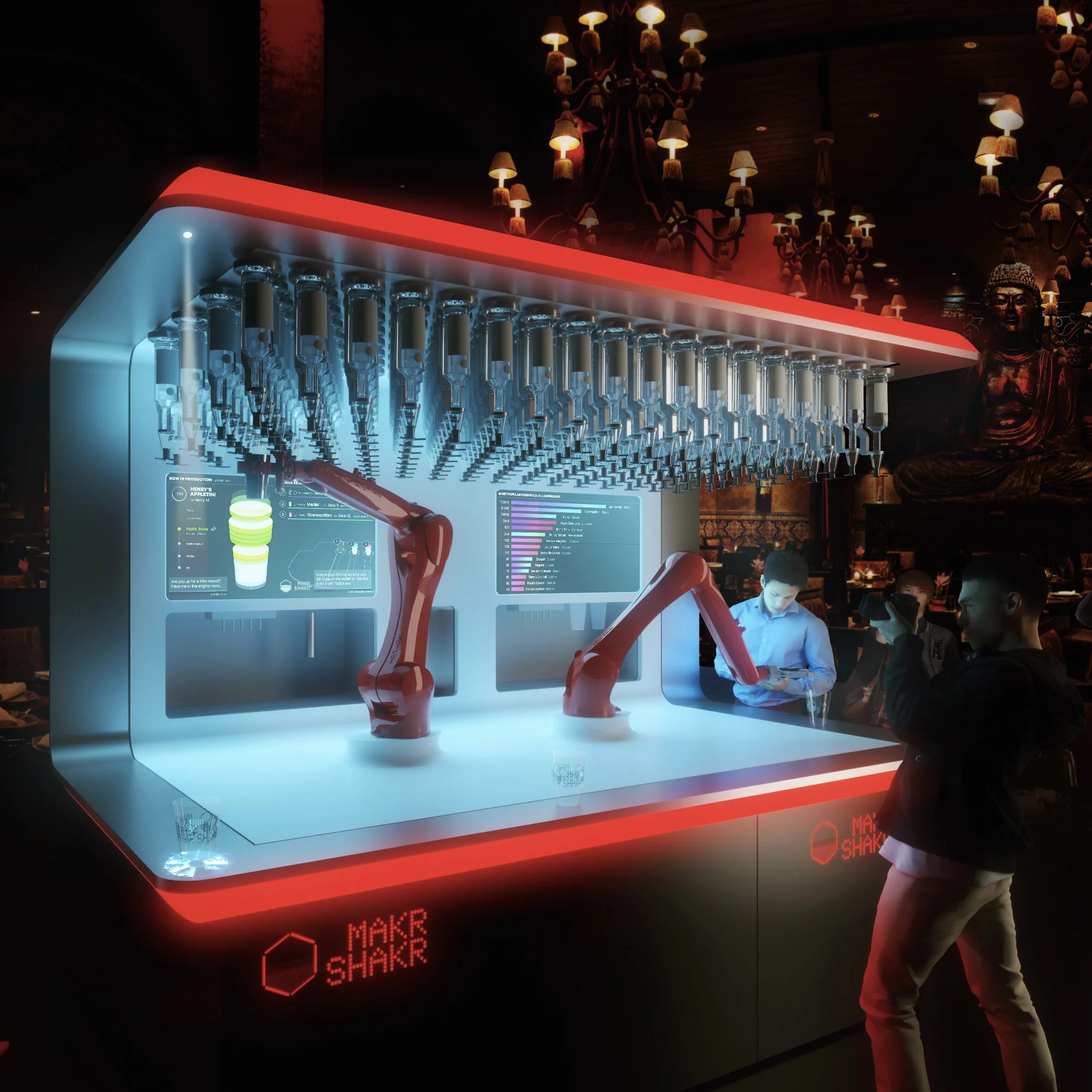 Робот бар. Робот бармен на мероприятие. Оборудование робот-бар.