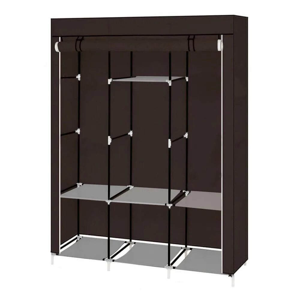 Шкаф 130. Тканевый шкаф storage wardrobe 130x45x175 см черный. бордовый шкаф.