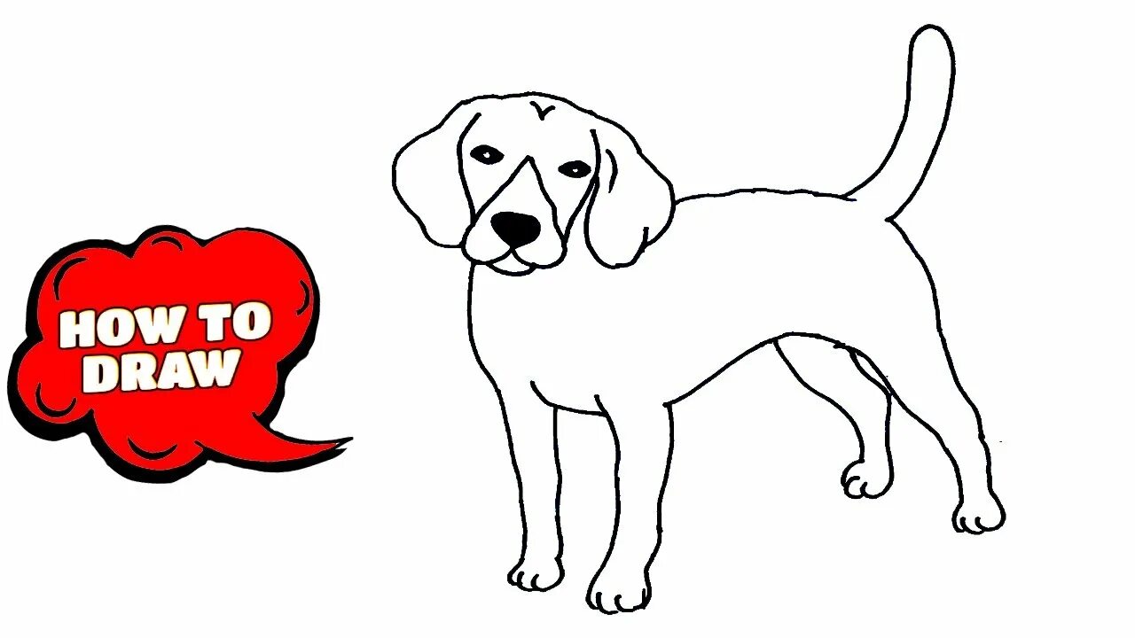 Как рисовать дог дея. Детский рисунок дог дей. Dog draw easy for Kids. Нарисовать чёрно белую собаку ИЗИ. How to draw a Dog easy.