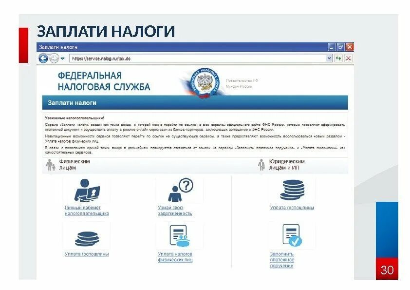 Www заплатить налог