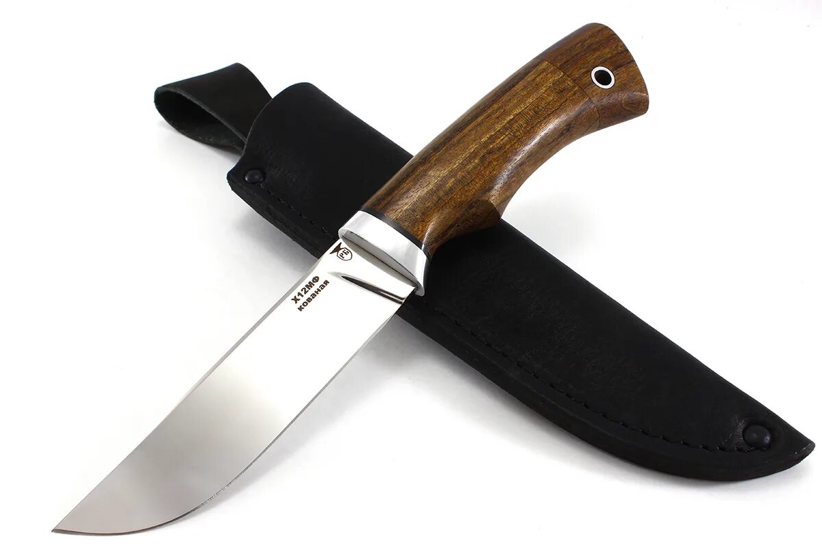 Купить охотничий сталь. Нож охотничий сталь х12. Нож Лесник РУСБЕР. Сталь х12мф для ножей. Охотничий нож сталь х12мф.