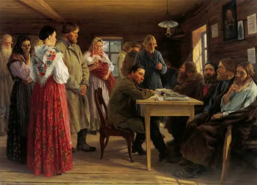 Зощенко волостной суд картина. М И Зощенко волостной суд 1888. Поминки на руси