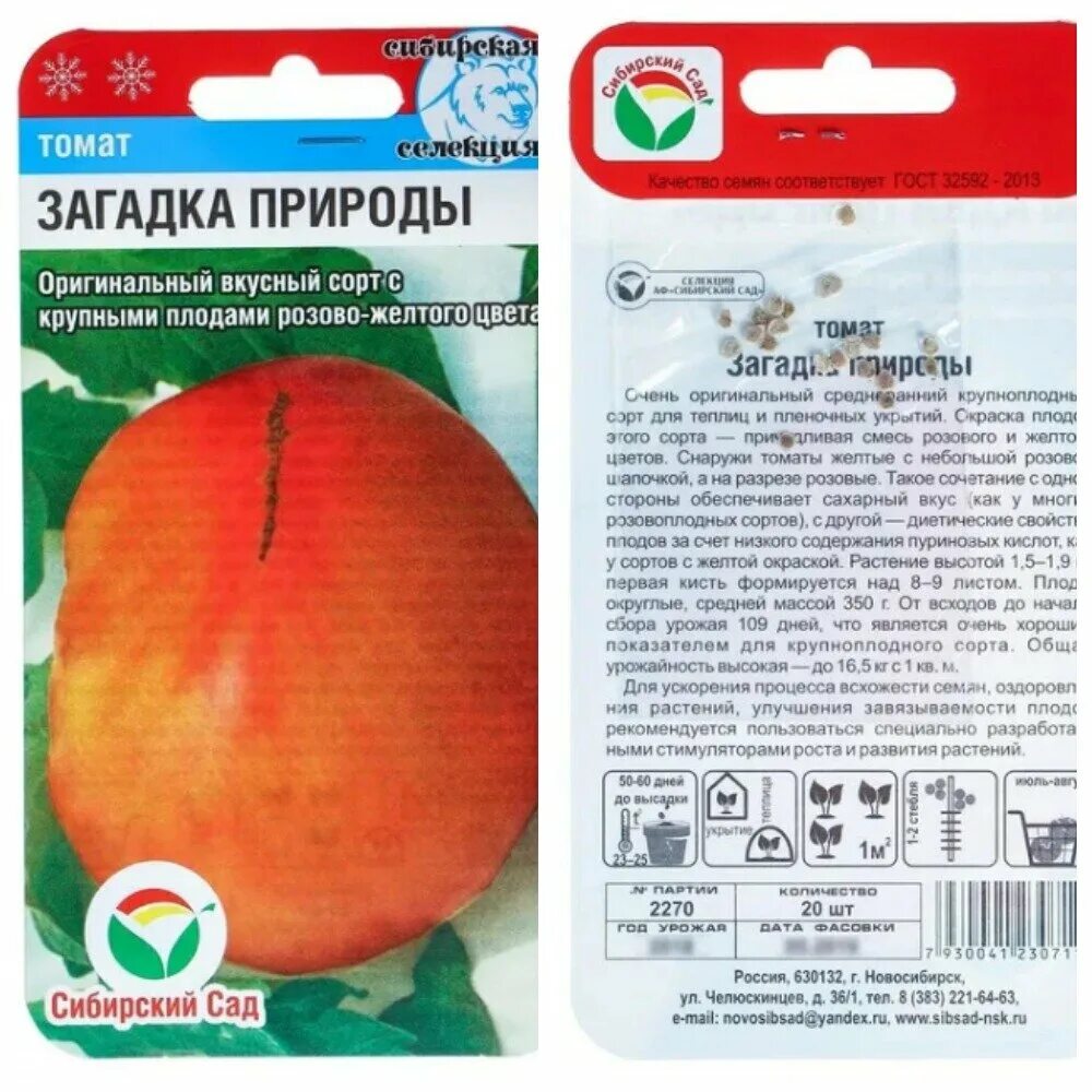 Томат Загадка природы: характеристика и описание сорта
